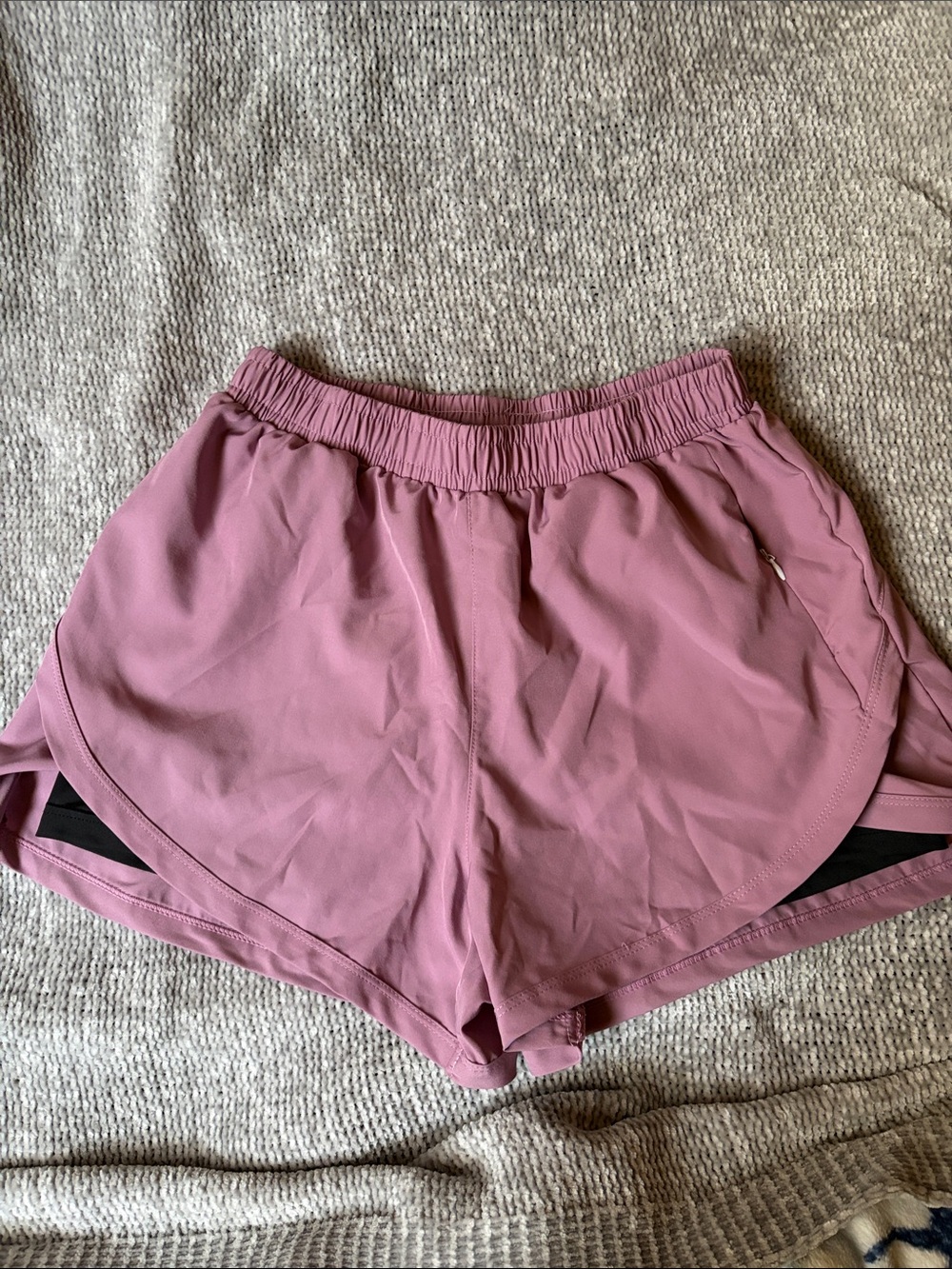 Women’s Pink Athletic Shorts - Elastic Waist, Quick-Dry